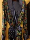 Silk smoking jacket.
