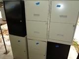 Two drawer file cabinets.