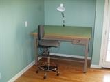 Drafting Desk with Chair and Lamp