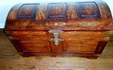 HAND CARVED & INLAY DOME TO CHEST