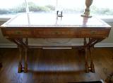 HAND CARVED AND INLAY NAPOLEON FIELD DESK AND CHAIR, RE-PRODUCED IN PAKISTAN