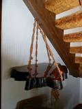 WE SHORTENED THE MACRAME HANGER TO BETTER DISPLAY THIS PIECE, IT'S A MUST SEE UP CLOSE AND PERSONAL