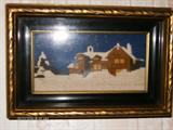 SMALL FRAMED PETIT POINT MADE IN 1940'S