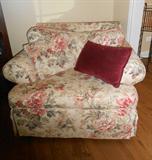 Sweet arm chair, the one to curl up and read a great book with, which we have many great books available