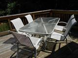 Outdoor patio table with 5 chairs