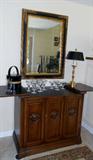 Great Bar-buffet unit. beautiful beveled glass mirror