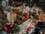 A FEW of the beautiful flowers for sale. Come early for the best selection in the colors you need.