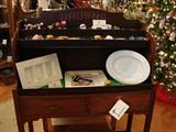 The seed cabinet makes an interesting decorator accent.