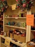 More ribbon is show on one of the Vera Bradley shelf units. All shelving is for sale.