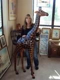 6' leather Giraffe