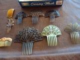 Victorian Bakelite hair combs