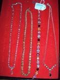 sterling and gemstone necklaces to be sold at end of auction. Great last minute Christmas gifts. 