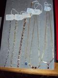 10k & 14k  gemstone necklaces to be sold at end of auction. Great last minute Christmas gifts. 