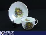 Regency Tea Cup and Saucer "A Somerset Cottage"