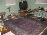 rug, TV, 50's table