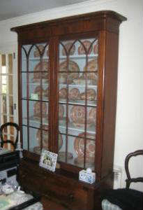 Antique Gothic Cabinet 88"h