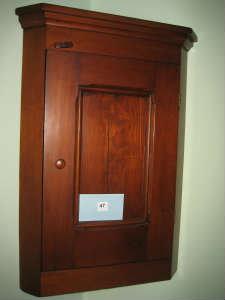 Antique Pine Hanging Corner Cabinet