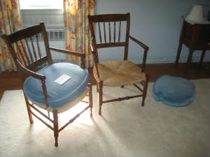 Pair Of Antique Maple Spindle Back Chairs