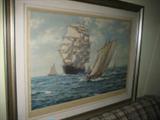 Signed "Montague Dawson"
