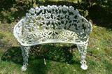 Grape Cast Iron Bench