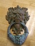 Vintage Large Green Man Knocker