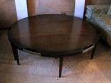Round mid century modern coffee table - 3 pieces - converts to coffee table and 2 end tables