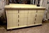 Mid-Century dresser with mirror (missing drawer pulls).  Has been painted... needs work!