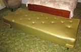 Mid-century metallic vinyl sofa seat (no back)