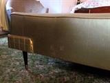 Mid-century metallic vinyl sofa seat (no back)