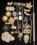 Rhinestone vintage costume jewelry