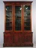 403 - Extra large mahogany empire 3 door breakfront, 9ft 3in. T, 72in. W, 21in. D., good condition for its age.