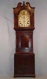 404 - Early grandfather clock by David Elias Bangor, 97in. T, 28in. W, 10in. D.