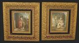 309 - Matched pair of Victorian prints in outstanding gold frames, 17 x 19.