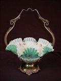 316 - Large Victorian brides basket signed Derby Silver Co. in excellent condition, 15in. T, 12in. Dia.