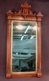 521- Walnut Victorian hanging mirror with gold sizing, 51in. T, 27in. W.