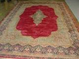 549 - Karastan rug, pink, beige and blue, 8ft 8in x 12ft 1in.