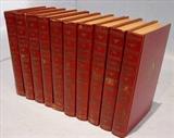 554 - Ten book collection of children classic leather bound books.