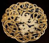 142 - Meissen blue and gold bowl with early mark.