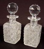 182 - Pair of cut glass decanters with original stopper.