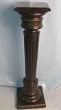 228 - Empire wood carved pedestal on square base, 46in. T., ca. 1820 - 1850.