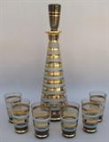 vintage Bohemian decanter set