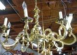 vintage solid brass chandelier
