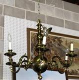 vintage solid brass chandelier