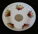 雍正珐琅彩寿桃盘 Qing Yongzheng enamel dish peach