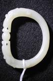 清双龙戏珠-和田玉手镯  Qing Dragons - Hetian White Jade bracelet 