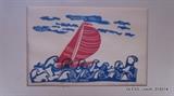 Block Print by local artist John Sollid 'On Puget Sound'