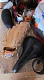 Hutch Baseball Mitt, Bike seat.