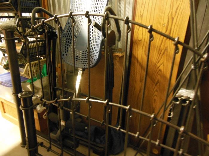 Eddie Bauer queen bed with head, foot board with side rails $400