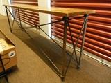 Iron and wood sofa table 87" x 16" $250