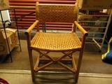 Super cool woven leather arm chairs $175 each (4)